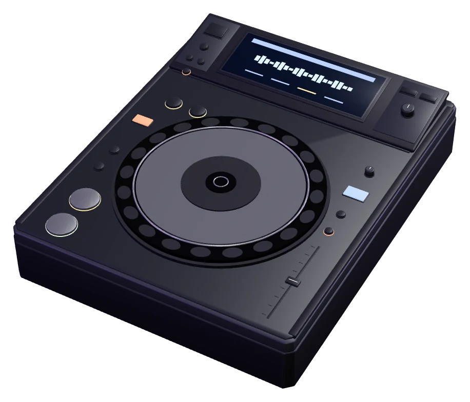 Pioneer XDJ-1000MK2, 3D render